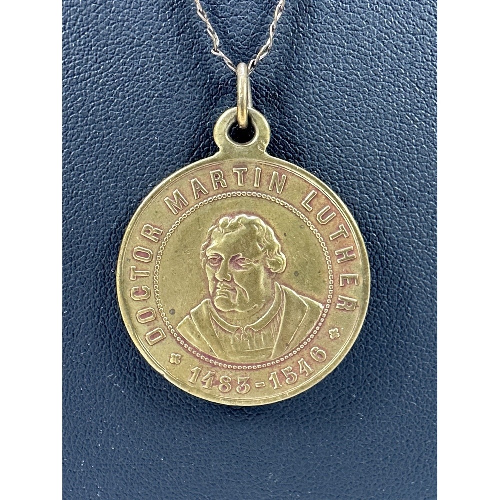 VTG Doctor Martin Luther 1483-1546 Germany Bronze Reformation Medal Medallion